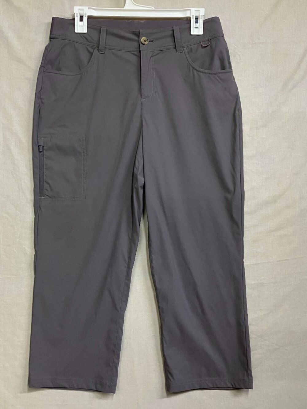 Zeroxposur Stretch Capri Pants Women’s M Gray UPF 50+ Outdoor Hiking Lightweight